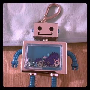 Robot hand sanitizer holder